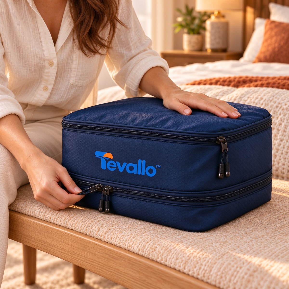 Tevallo™ Compression Packing Cubes, Pack More Without Checking a Bag