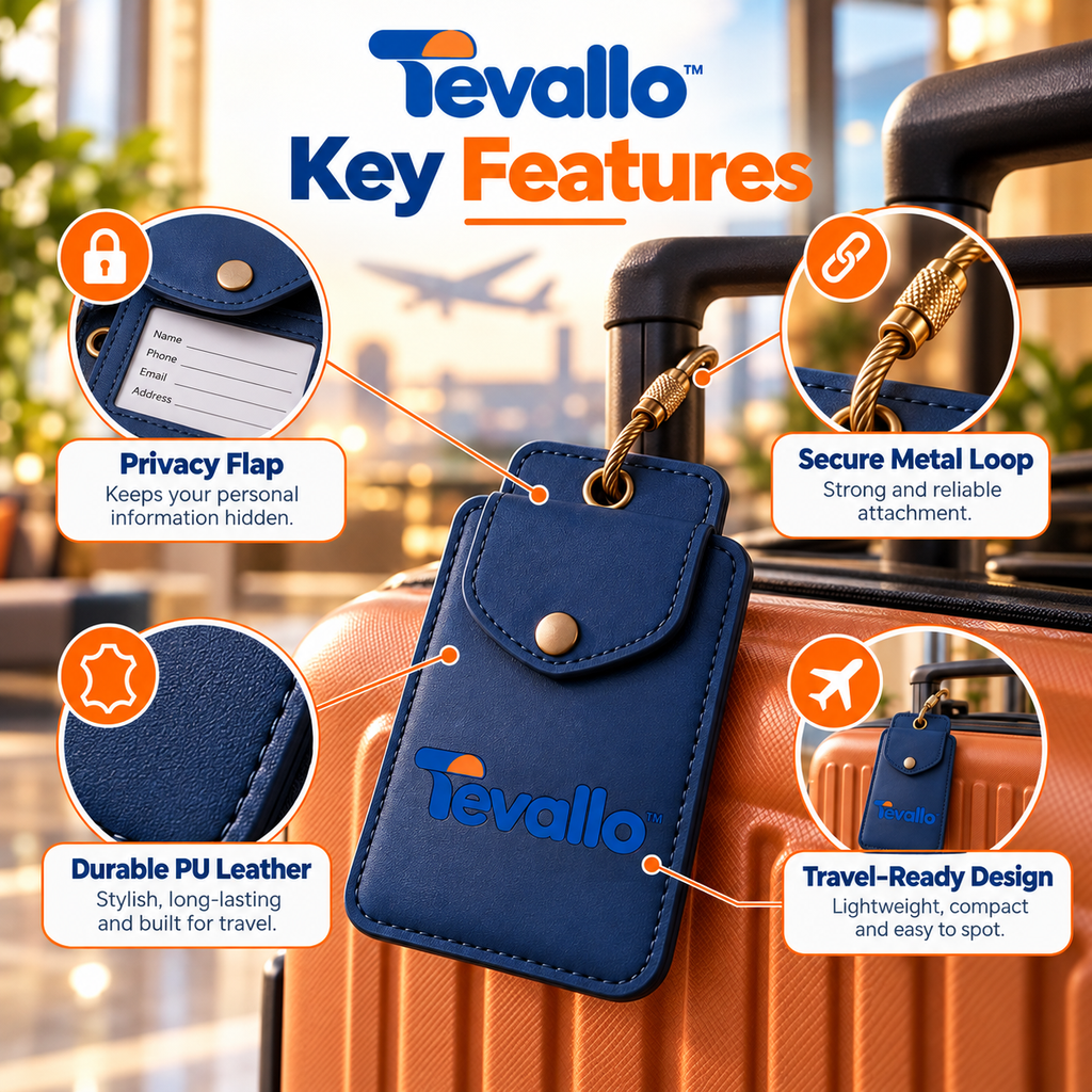 Tevallo™ Luggage Tag, Spot Your Suitcase at Any Baggage Claim
