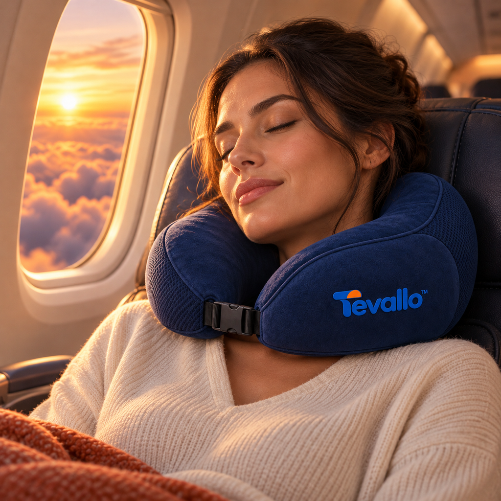Tevallo™ Travel Pillow, Arrive at Your Destination Well-Rested