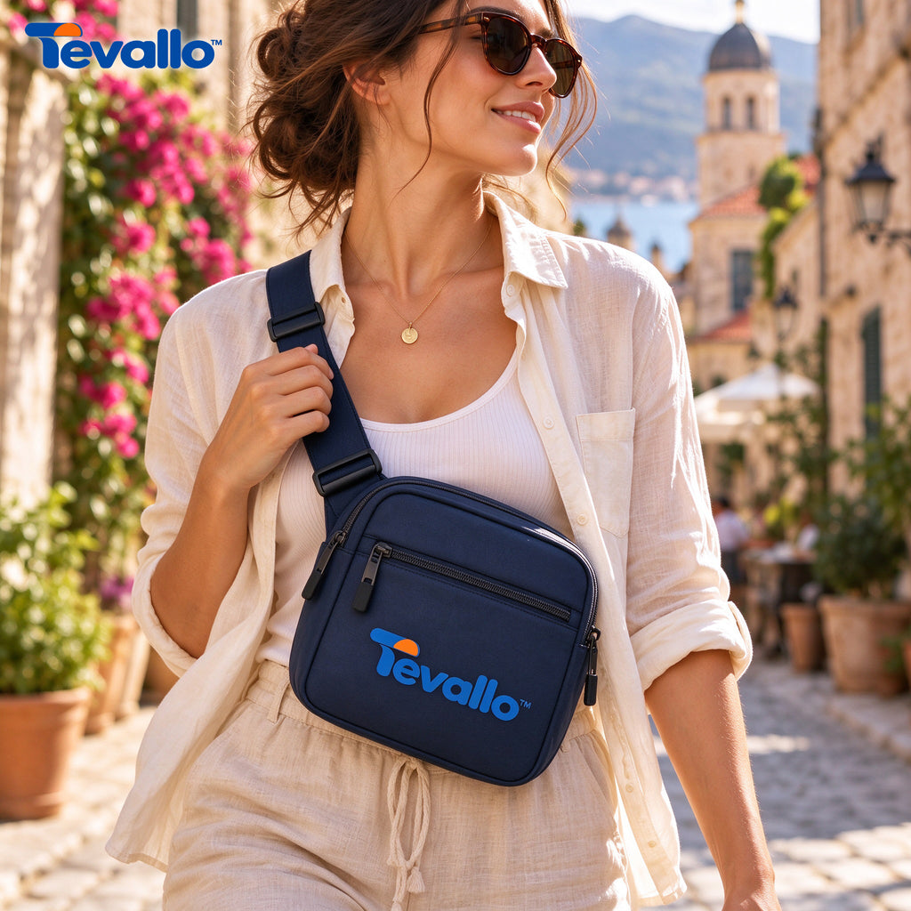 Tevallo™ Crossbody Travel Bag, Explore New Cities Hands-Free
