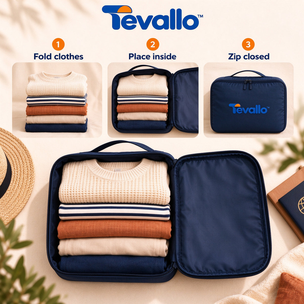 Tevallo™ Packing Cubes, The Smart Way to Pack for Every Trip