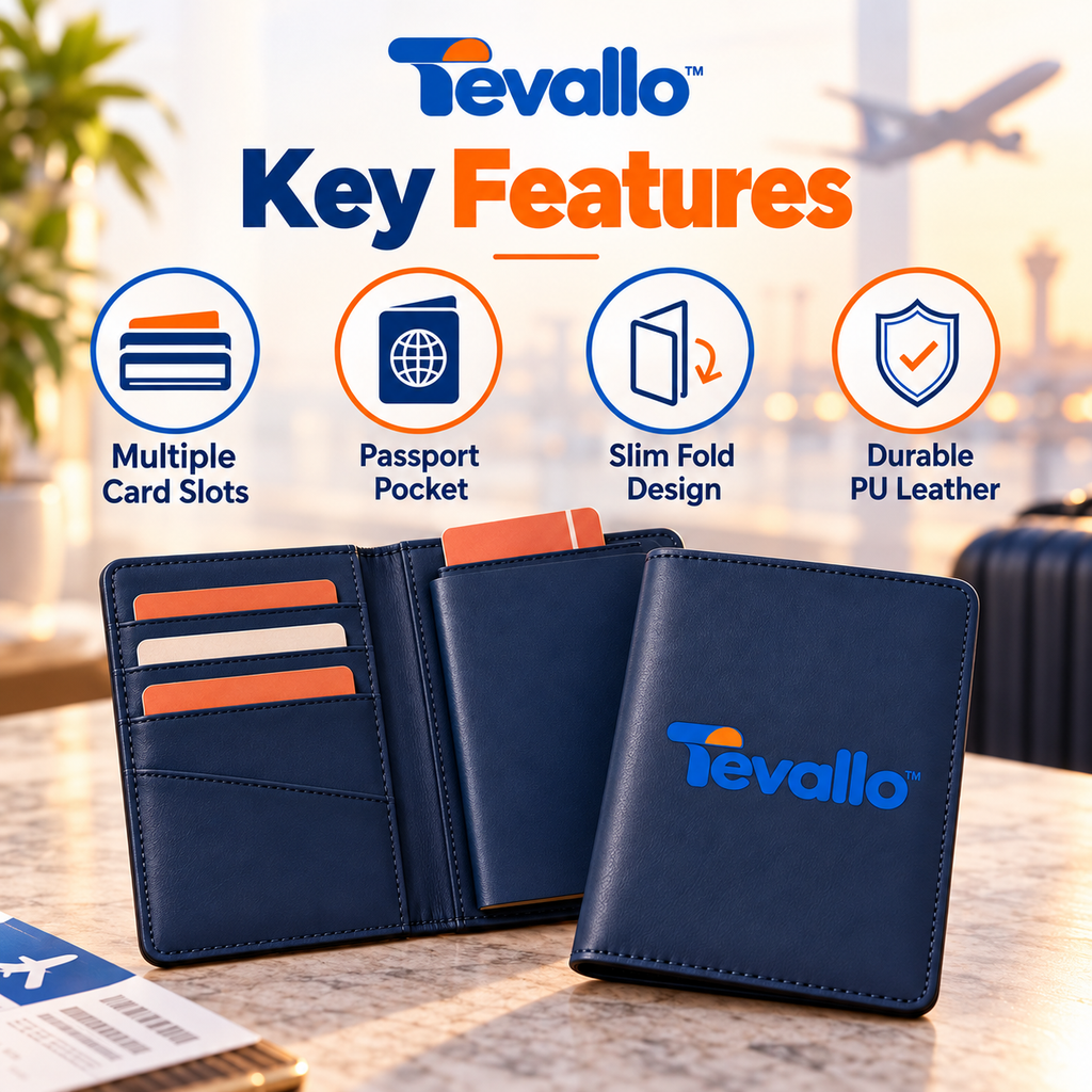 Tevallo™ Passport Holder, Travel Documents Organized for Every Border