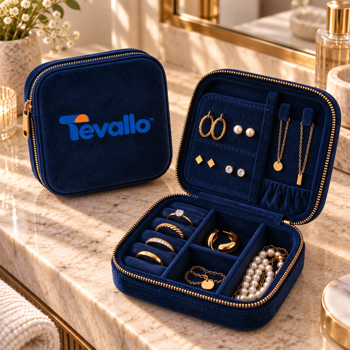 Tevallo™ Travel Jewelry Case, Bring Your Favorites on Every Trip
