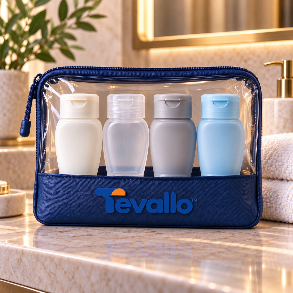 Tevallo™ Travel Bottle Set, TSA-Approved for Stress-Free Air Travel