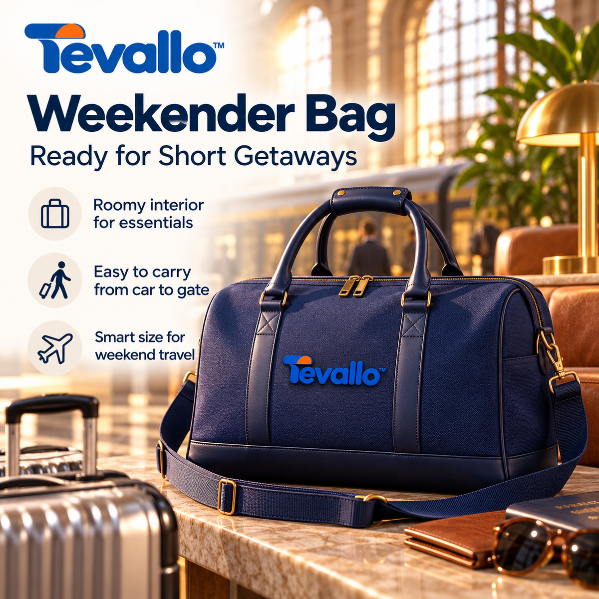 Tevallo™ Weekender Bag, Escape for the Weekend in Style